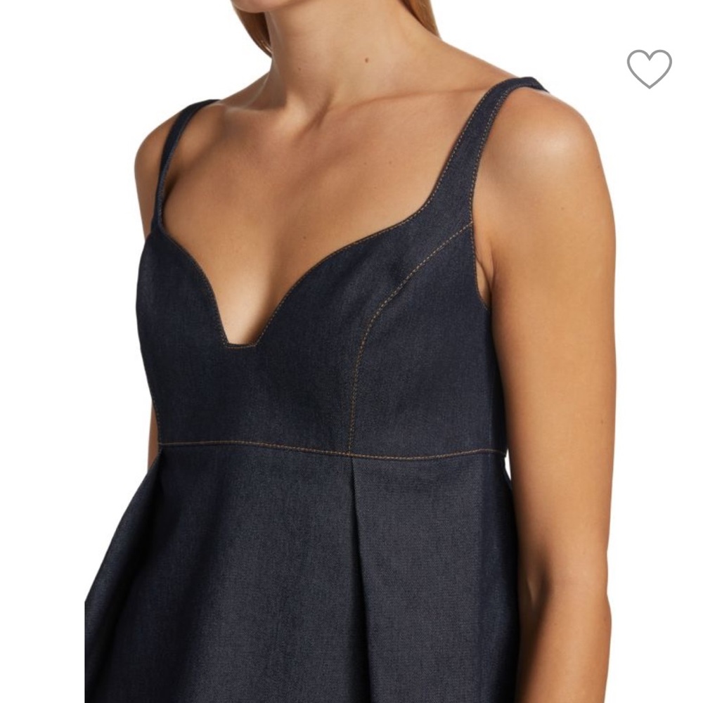 Adam Lippes Stylish Dark Blue Denim Top - NEW